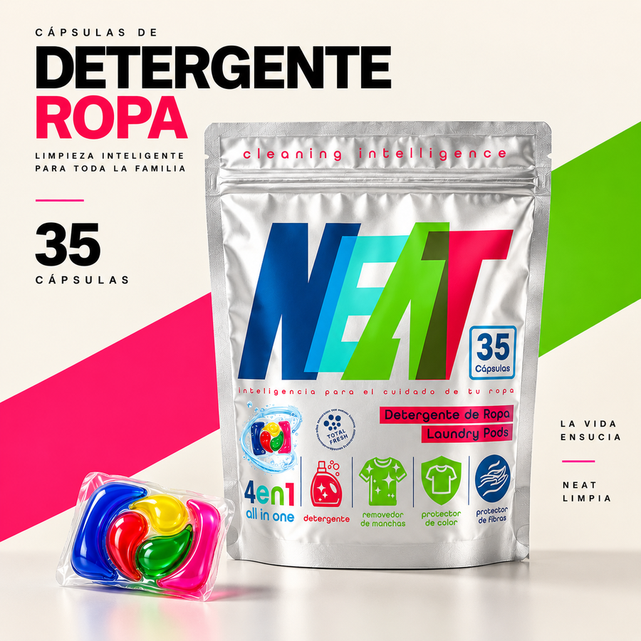 Neat Cápsulas de Detergente Ropa 4 en 1 - 35 Unidades